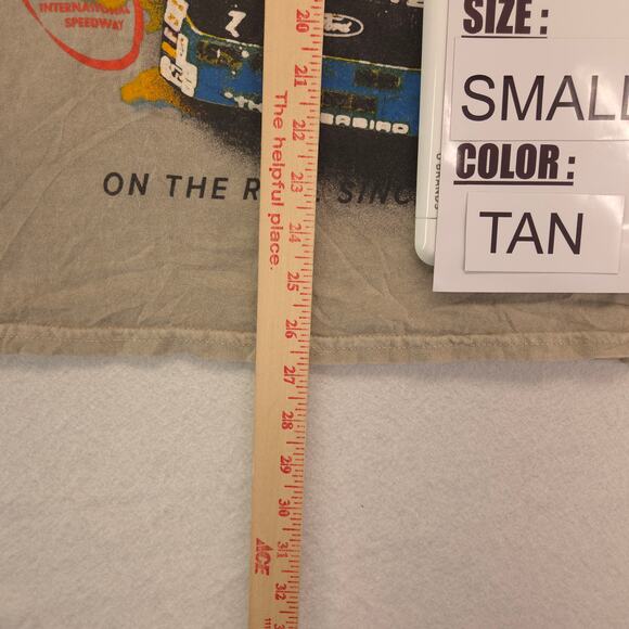 PacSun Daytona Crew Neck Short Sleeve Striped T Shirt Mens Size Small S Tan - Picture 6 of 9